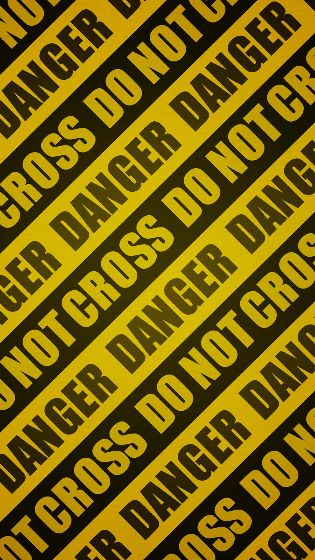 A Black And Yellow Background With A Warning Sign
