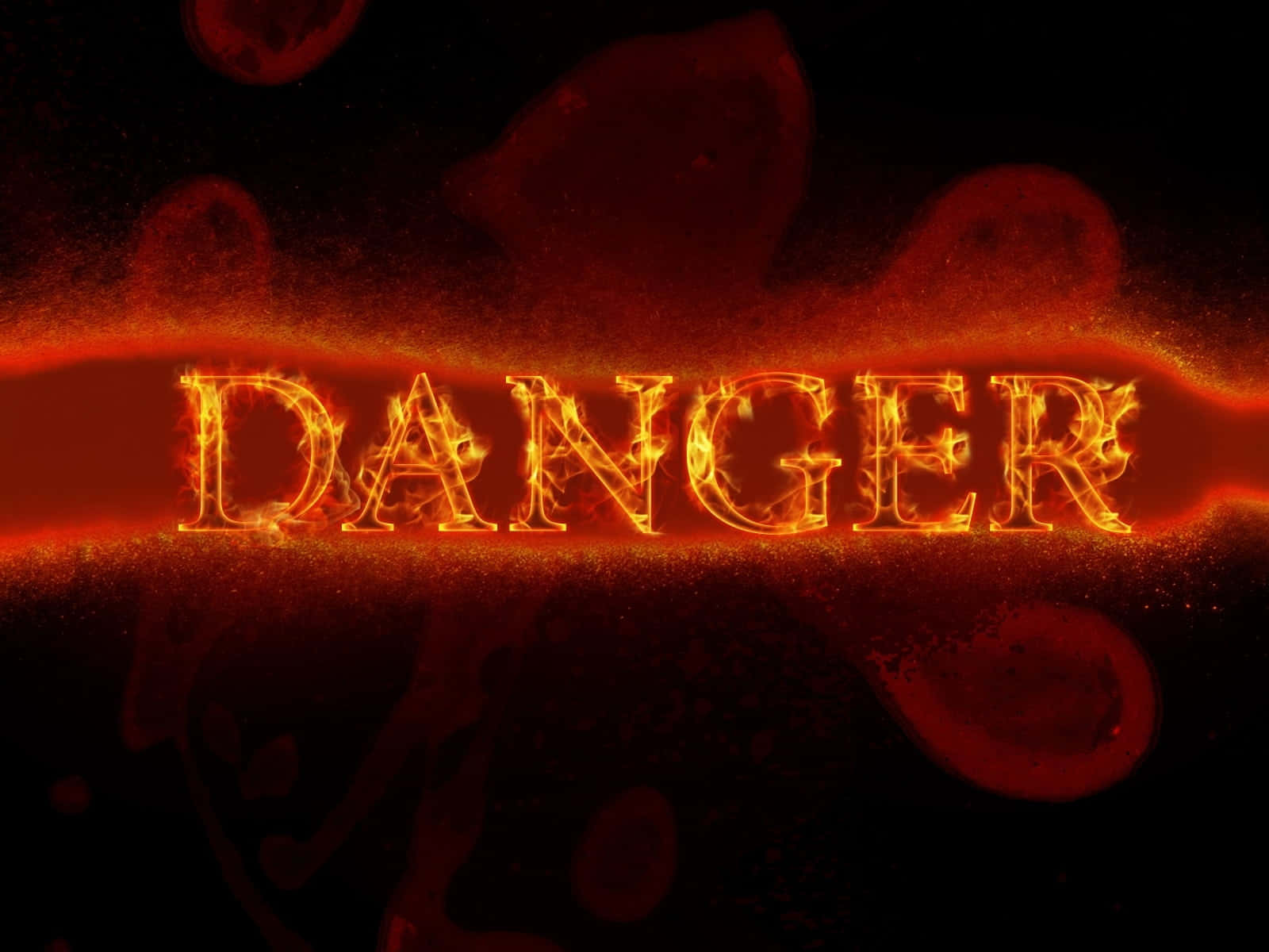 Danger Text Effect - Stock Video Footage