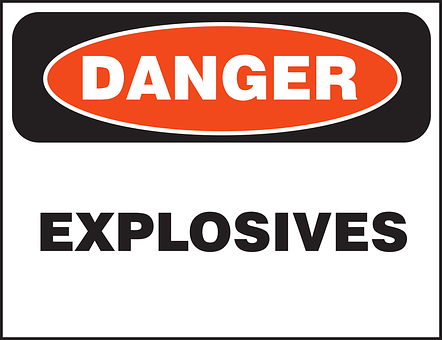 Danger Explosives Sign PNG