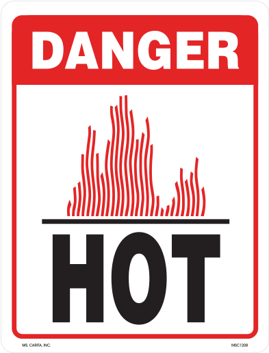 Danger Hot Warning Sign PNG