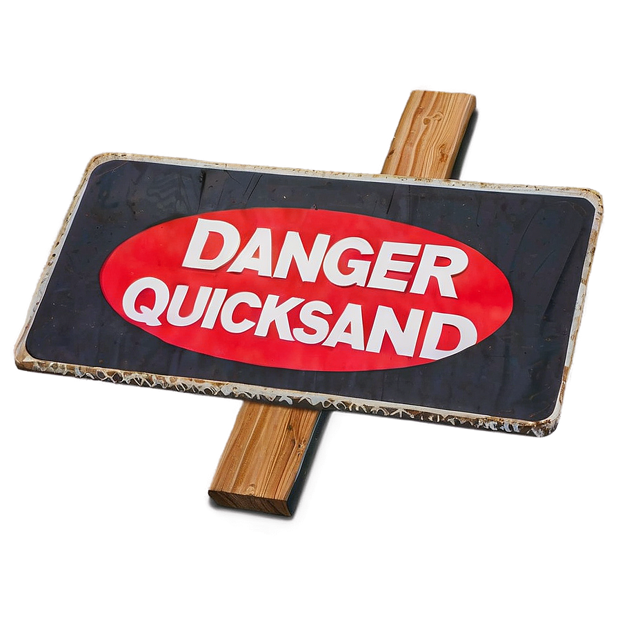 Danger Quicksand Sign Png 06112024 PNG