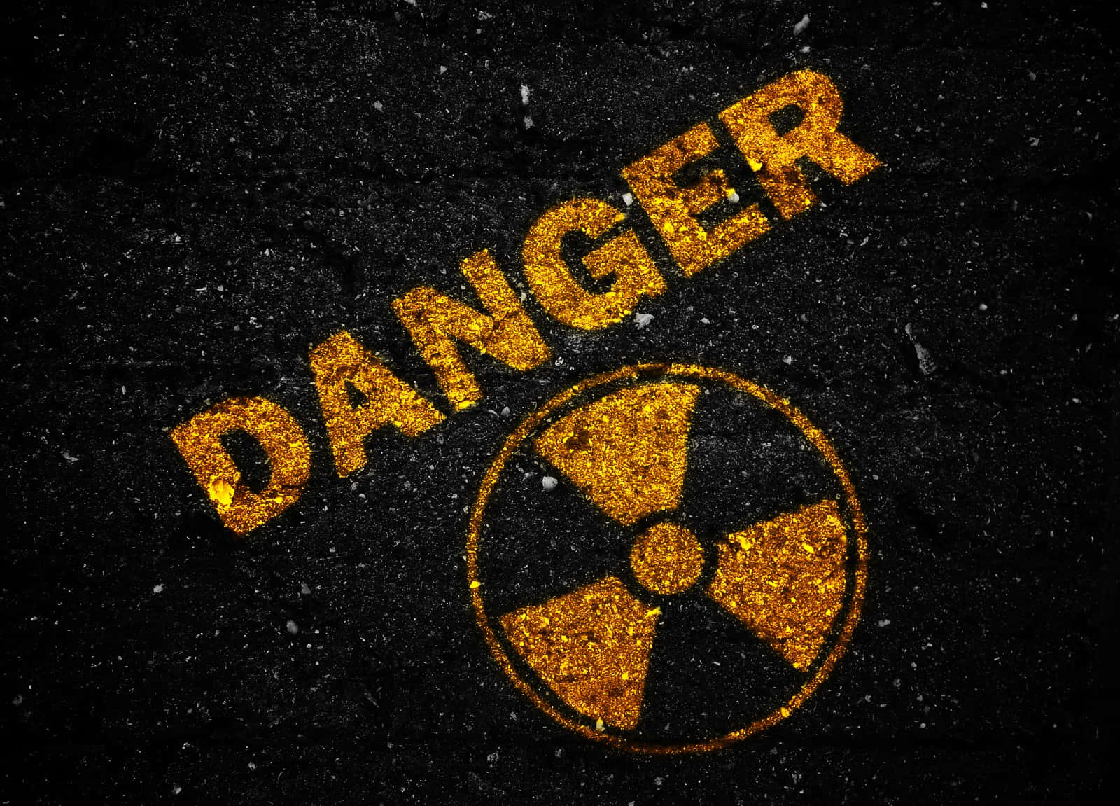 Danger Radioactive Symbolon Pavement Wallpaper