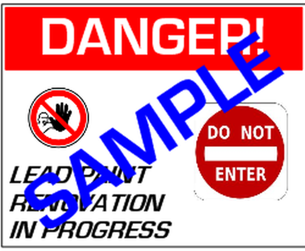 Danger Renovation Warning Sign Sample PNG