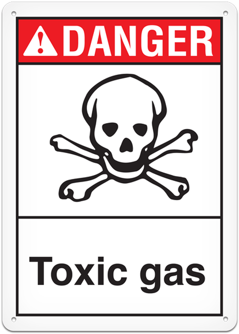 Danger Toxic Gas Warning Sign PNG