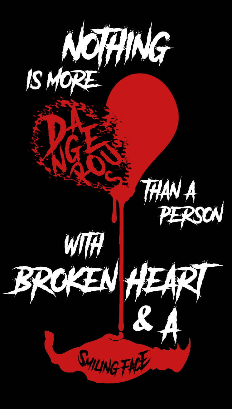 Download Dangerous Broken Heart Black Wallpaper 