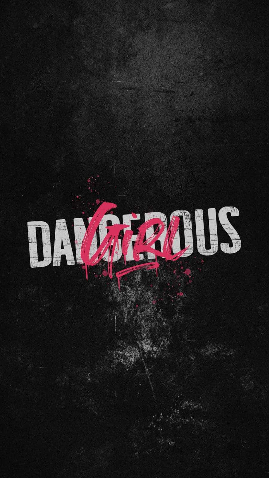 Dangerous Word Art Dark Background Wallpaper