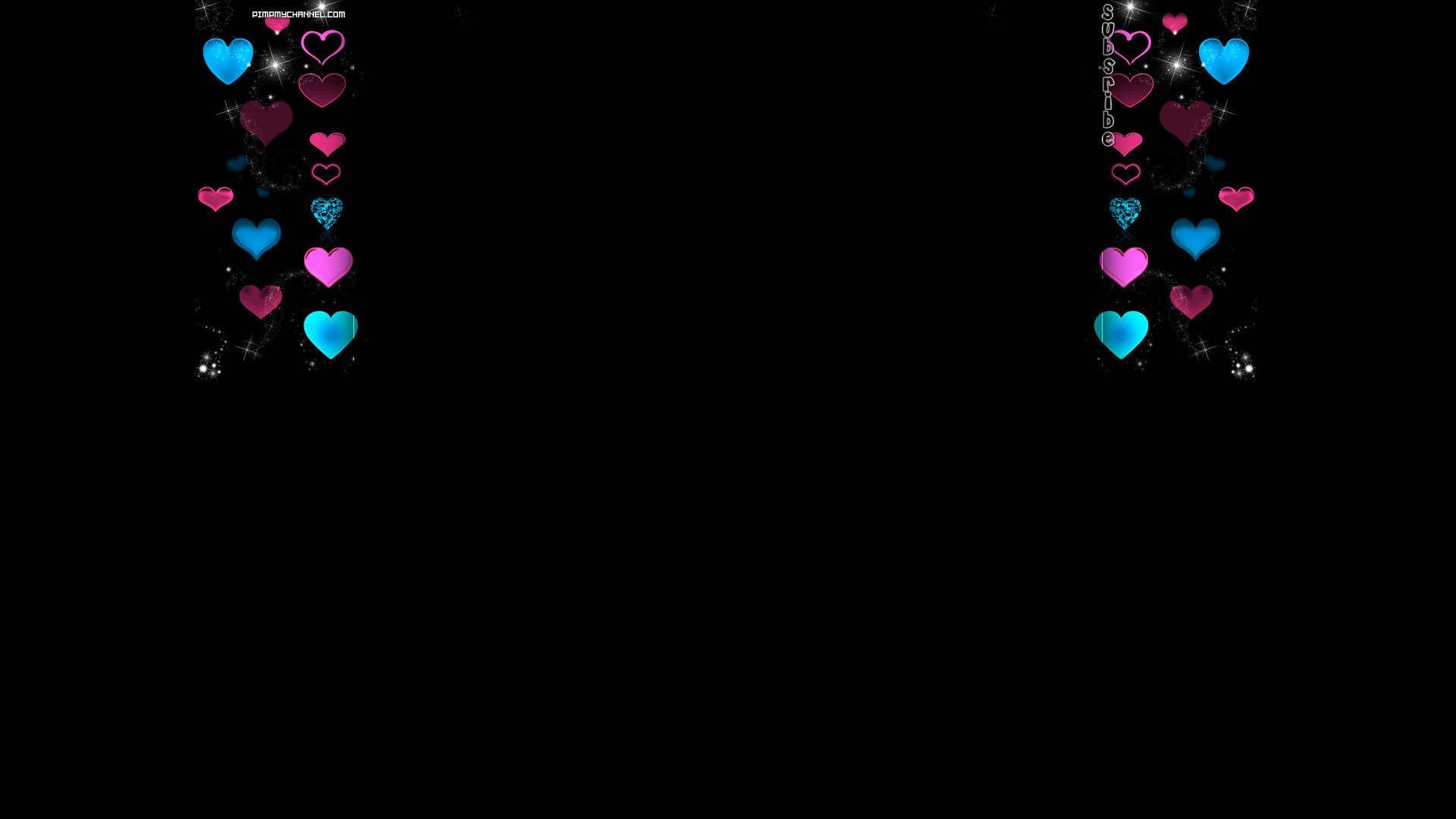 Dangling Hearts For Dark Girly Background Wallpaper