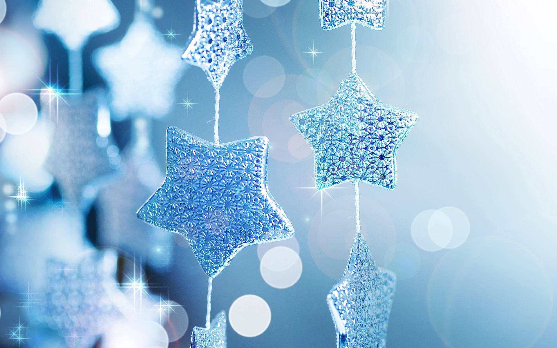 Dangling Holiday Winter Stars Wallpaper