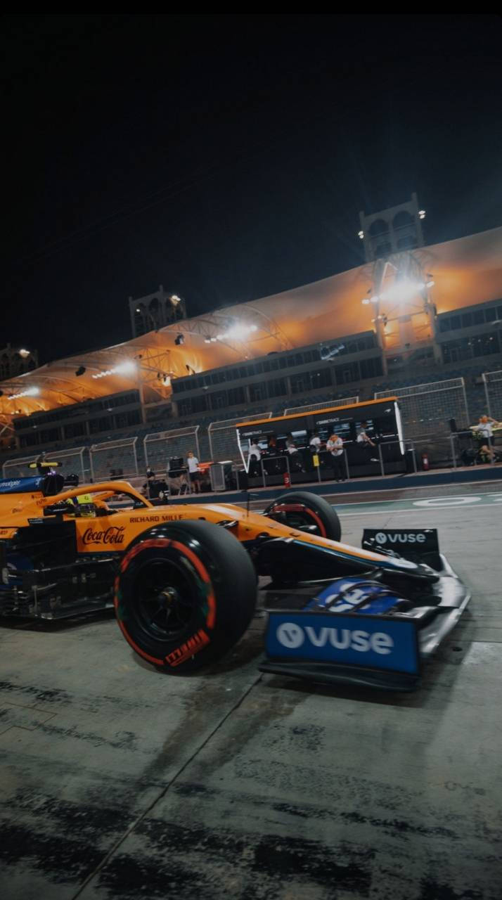 Daniel Ricciardo Formula One Car At Night Wallpaper