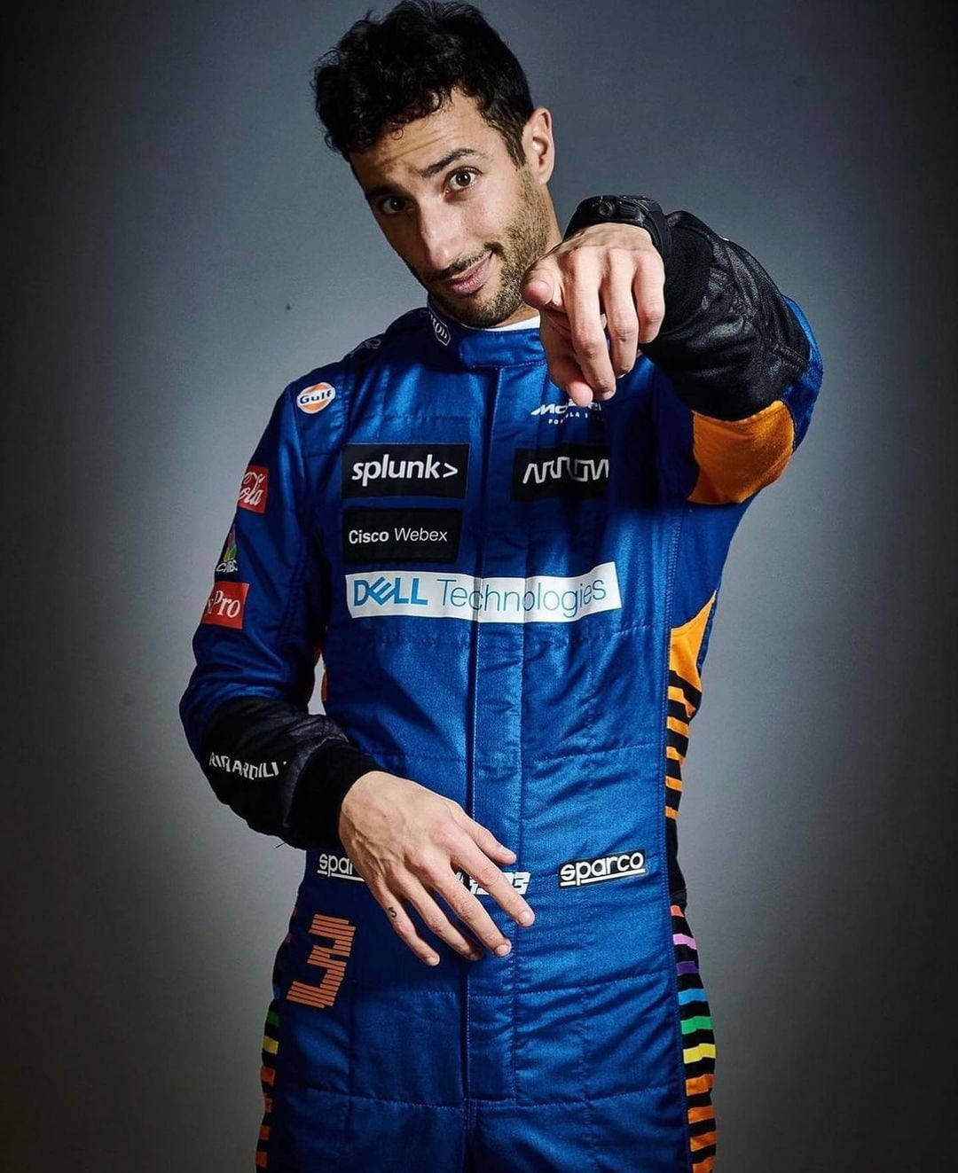 Daniel Ricciardo Pointing At The Camera Wallpaper