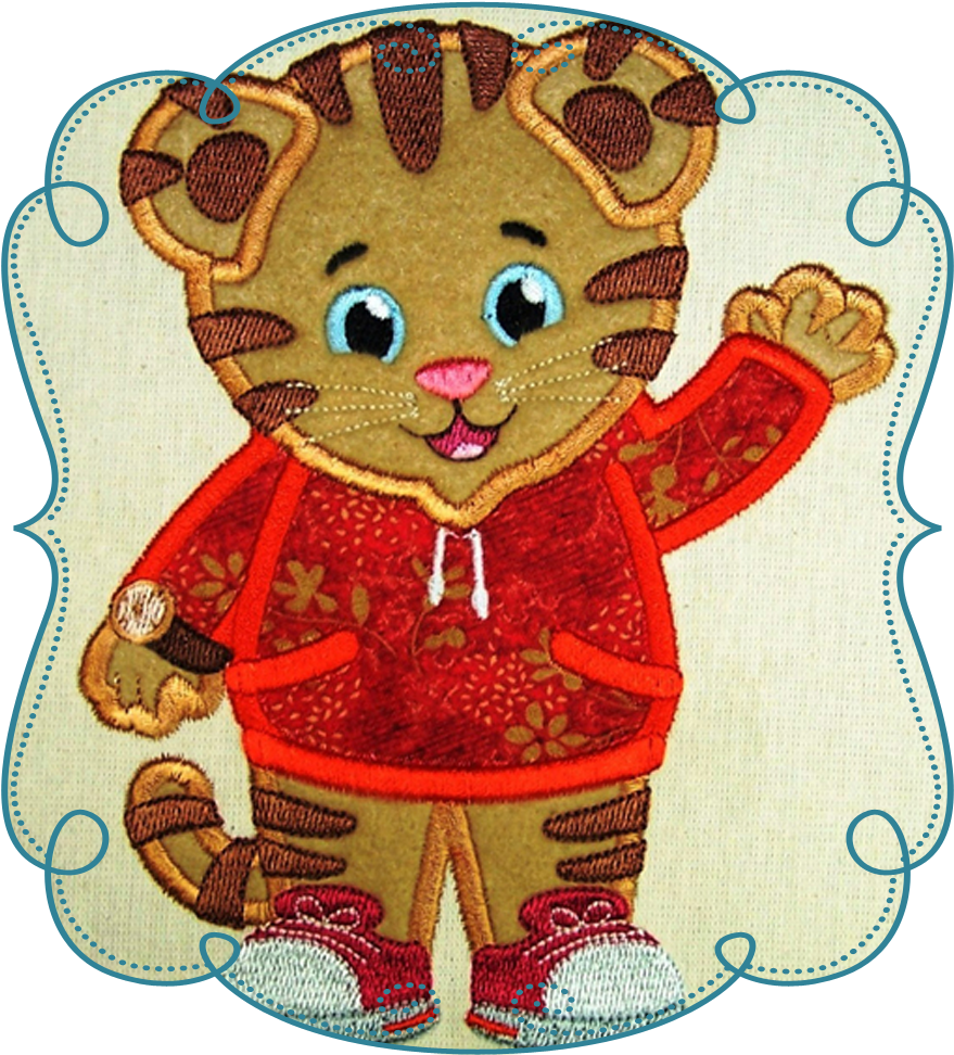 Daniel Tiger Embroidered Character PNG