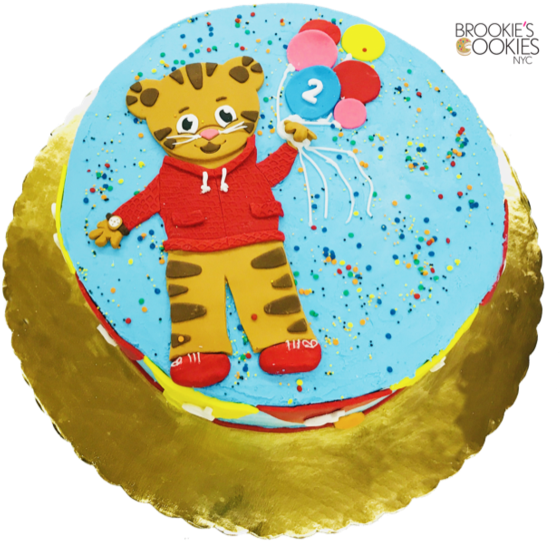 Daniel Tiger Themed Birthday Cake PNG