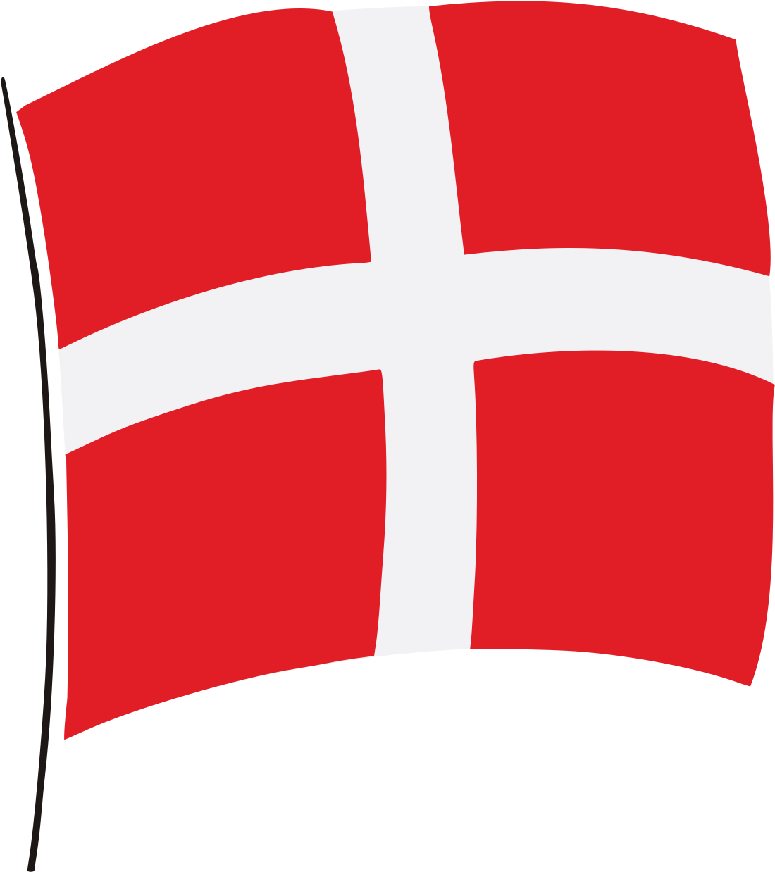 Danish Flag Waving PNG