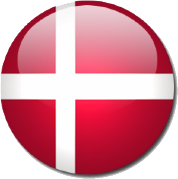Danish National Flag Button PNG