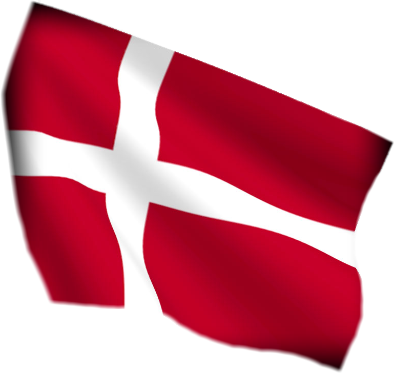 Danish National Flag Waving PNG