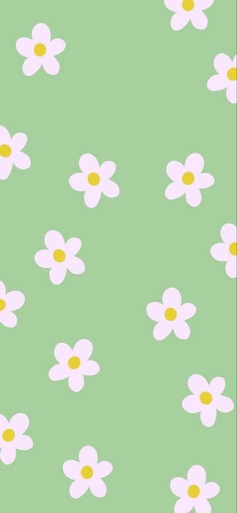 Polkadot Bunga Pastel Denmark Wallpaper