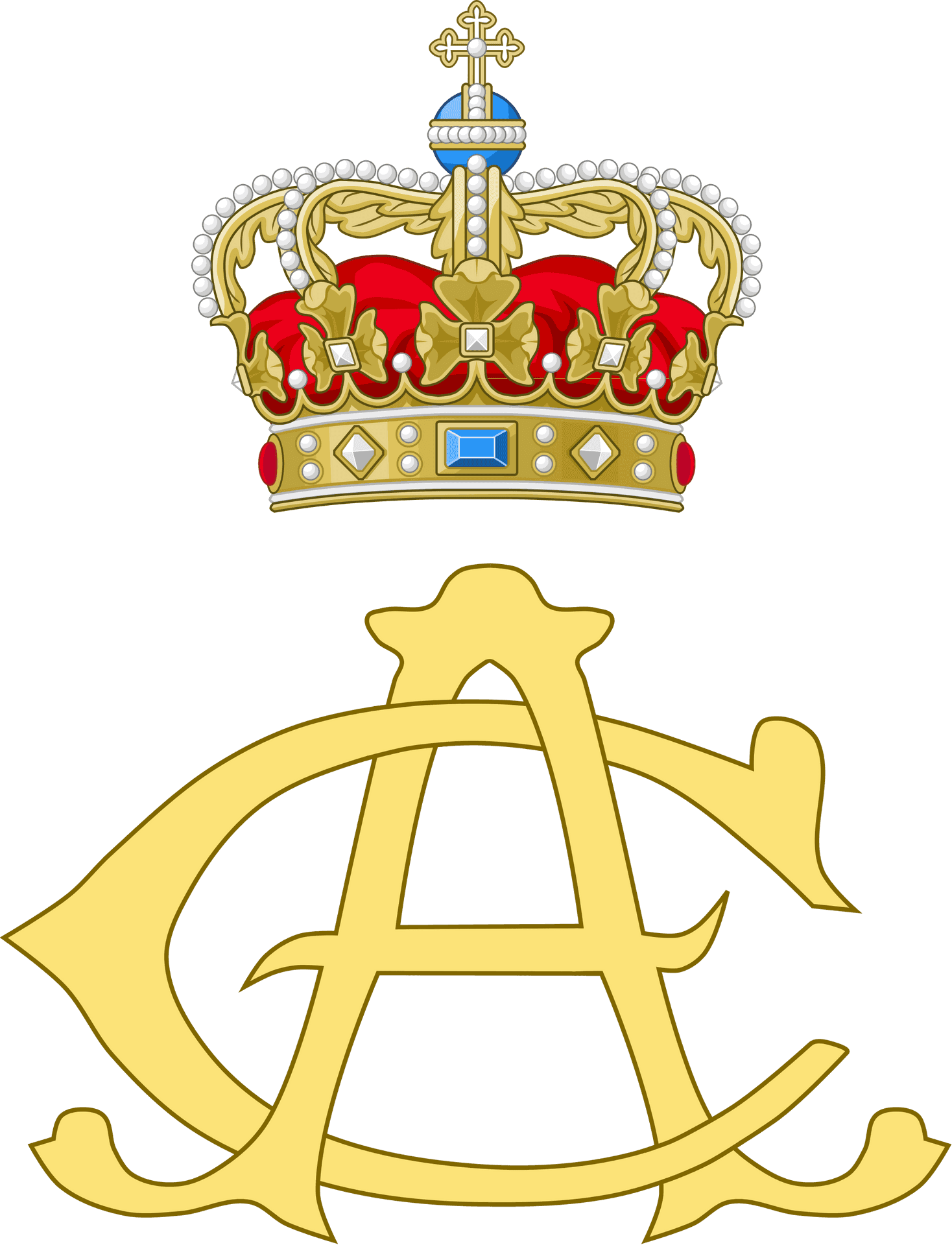Danish Royal Crownand Monogram PNG