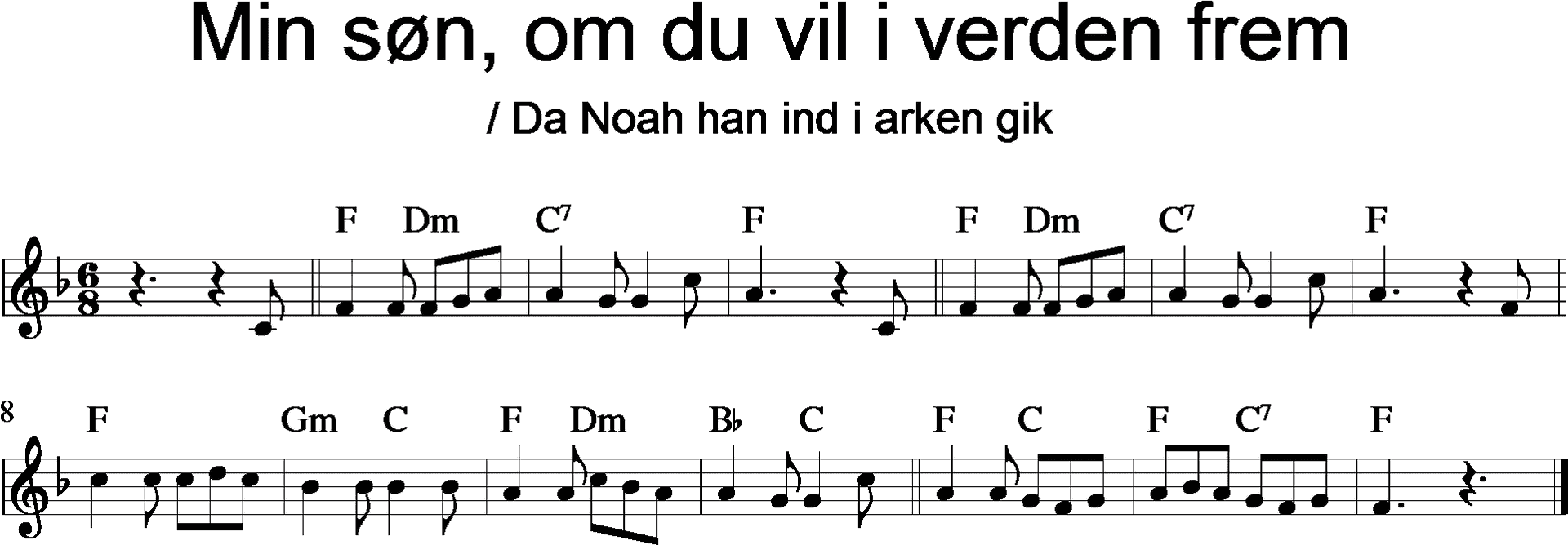 Danish Song Sheet Music PNG