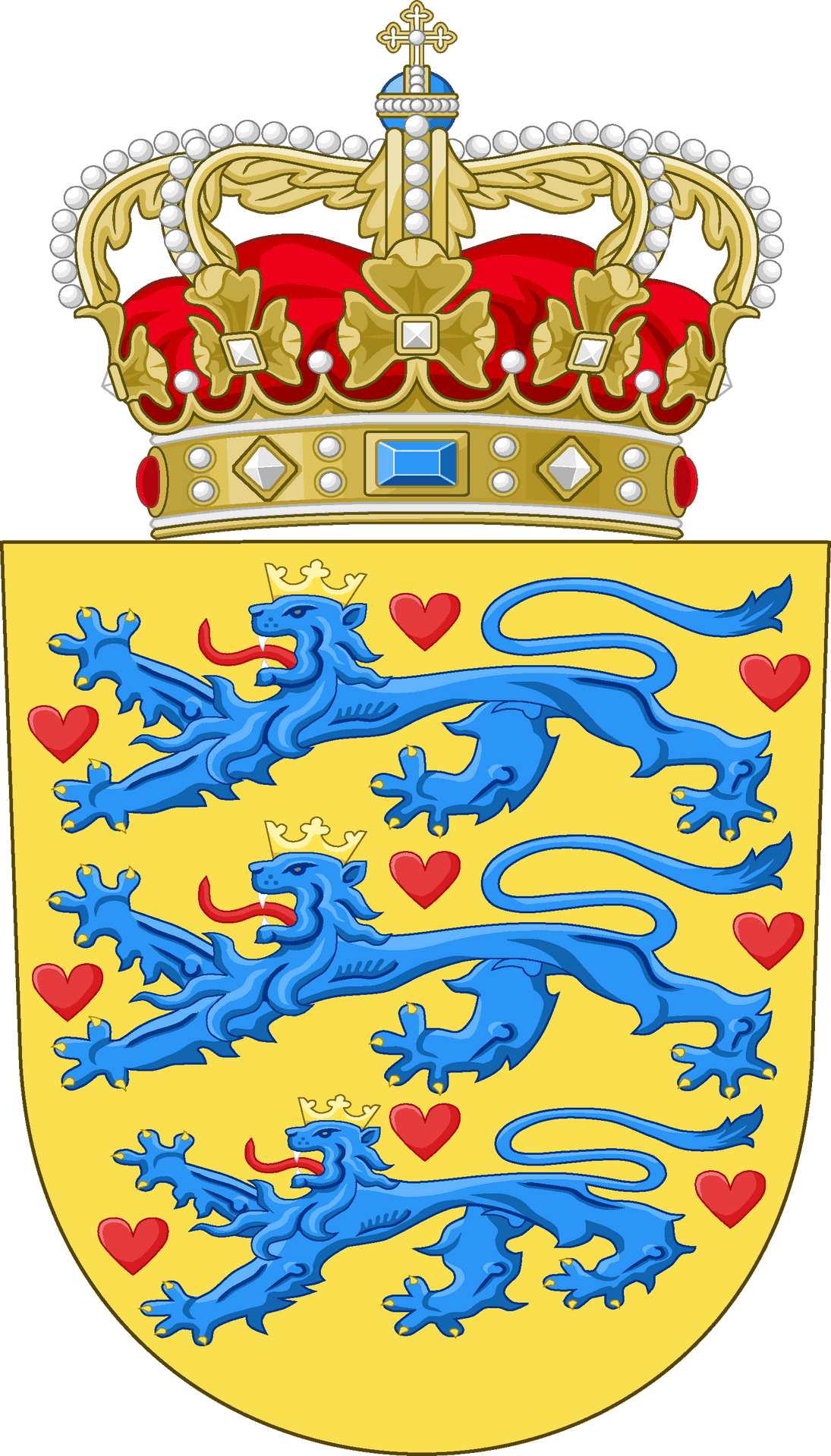 Danish_ Royal_ Coat_of_ Arms PNG