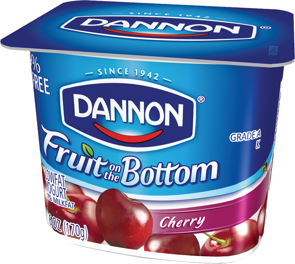 Dannon Cherry Fruitonthe Bottom Yogurt PNG