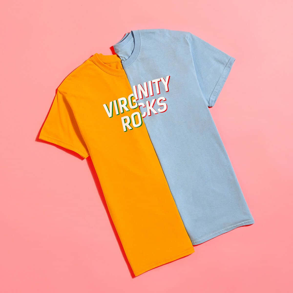 En t-shirt med teksten 'virginity rocks' Wallpaper