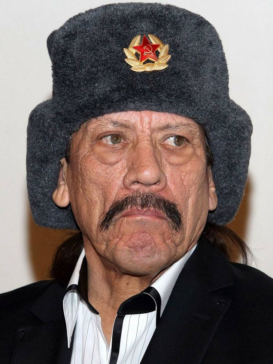Danny Trejo Wearing Russian Soviet Cap Wallpaper