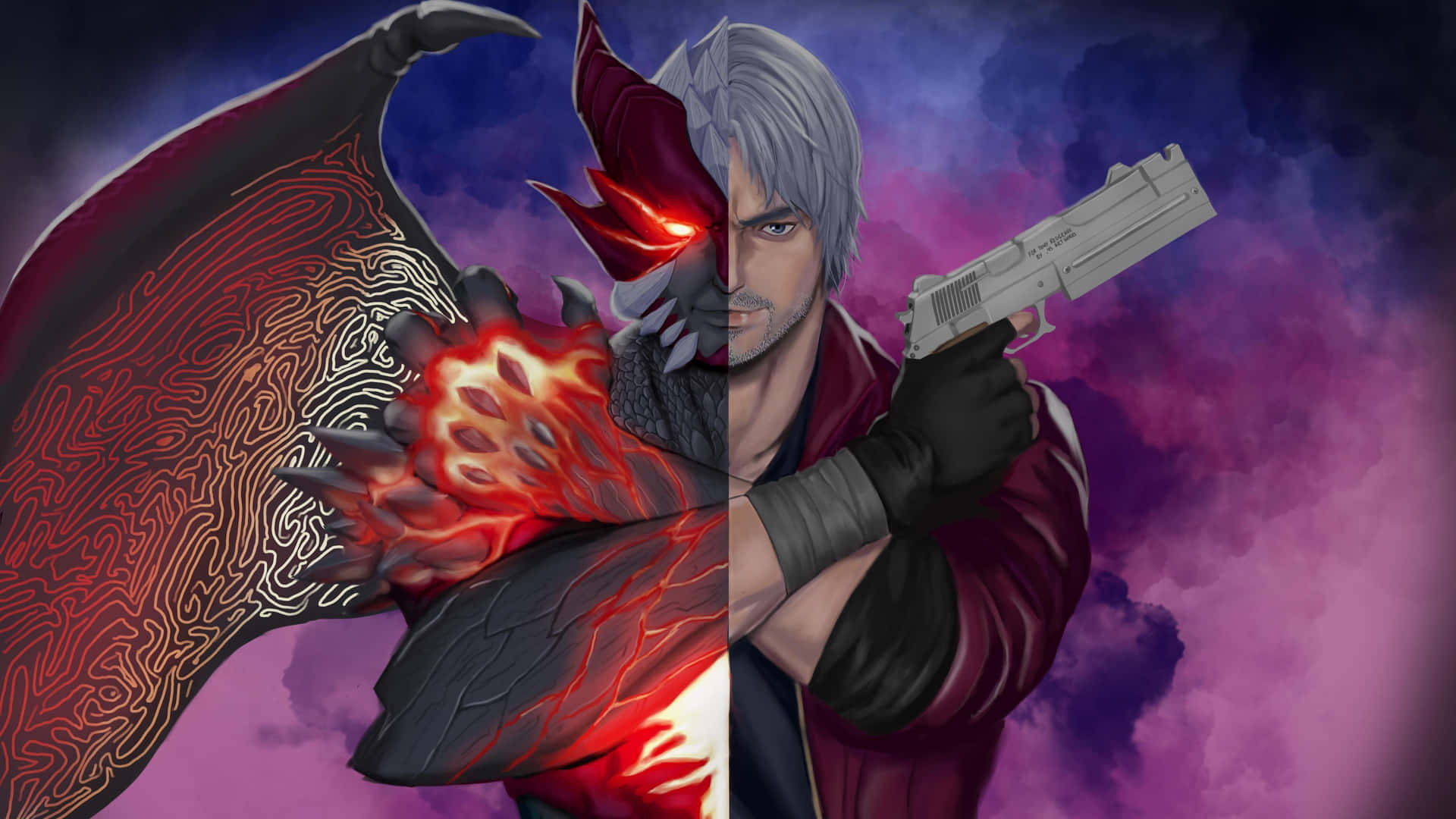 Dante Dengan Rebellion Dan Ebony Dmc5 Wallpaper