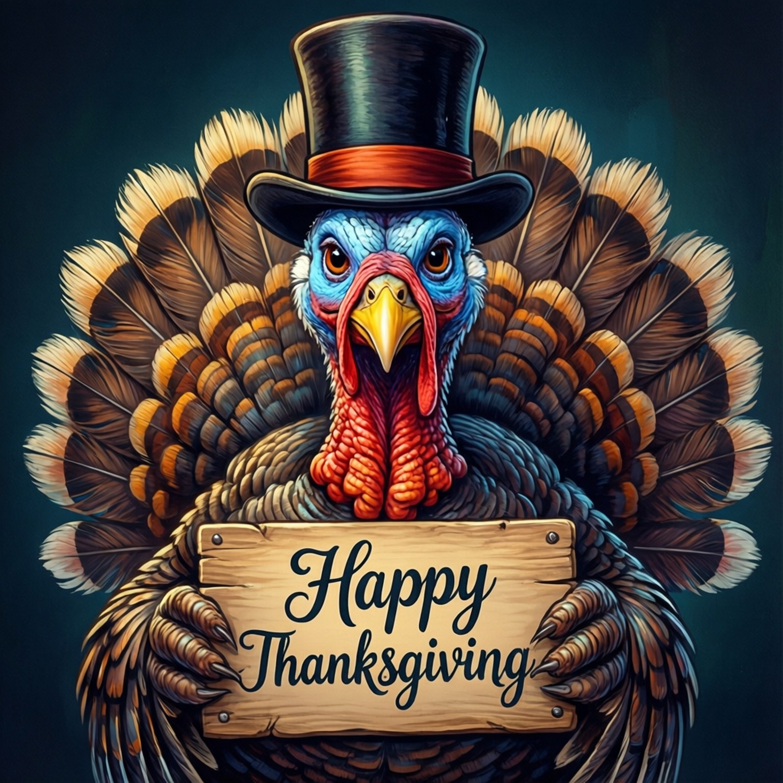 Dapper Turkey Sign Wallpaper