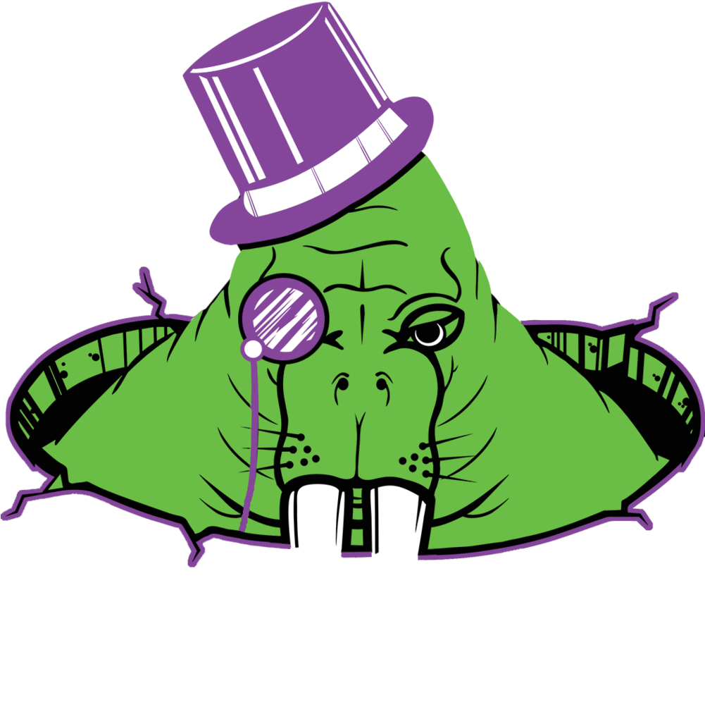 Dapper Walrus Cartoon Vector PNG