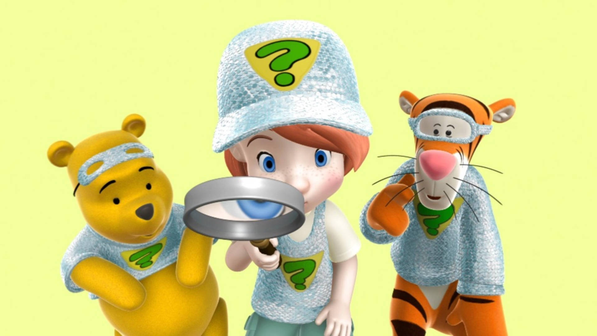 Darby, Pooh, And Tigger 3d Background