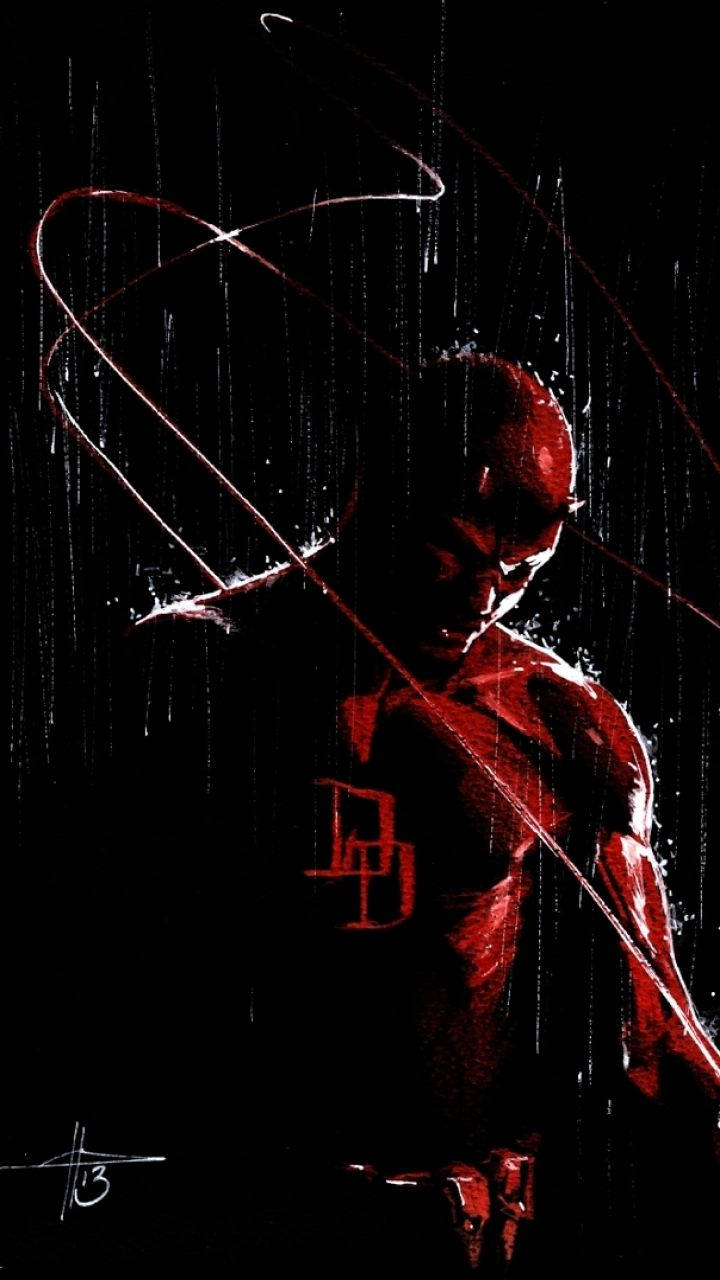 Daredevil Abstract Raining Background
