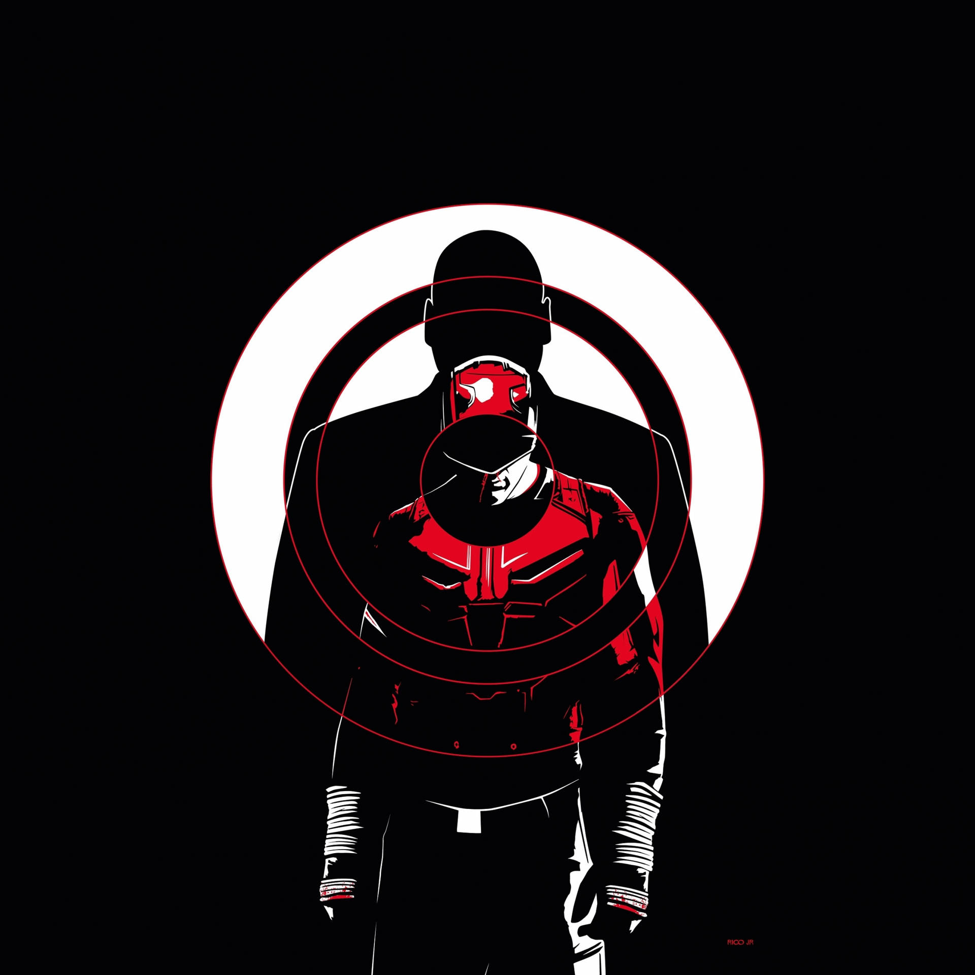 Daredevil Abstract White Target Background