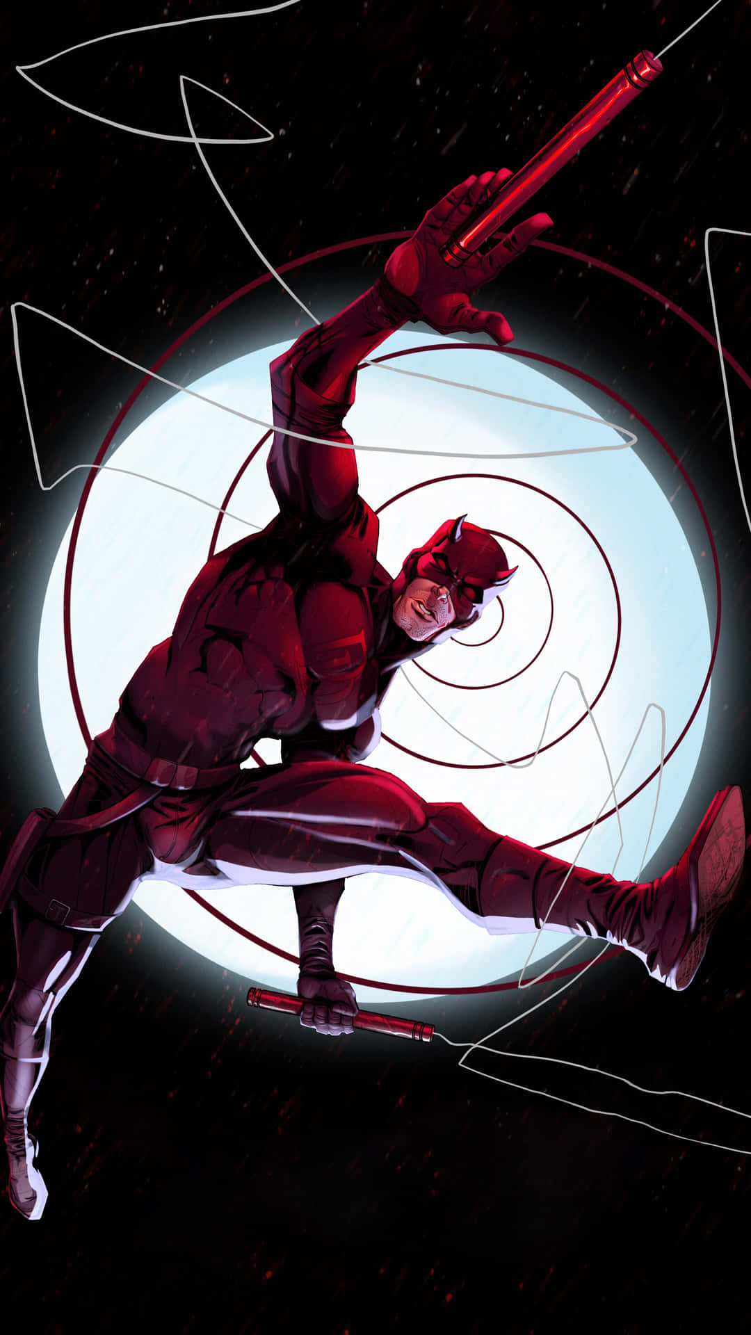 Un'illustrazionedi Daredevil, Il Supereroe Marvel.