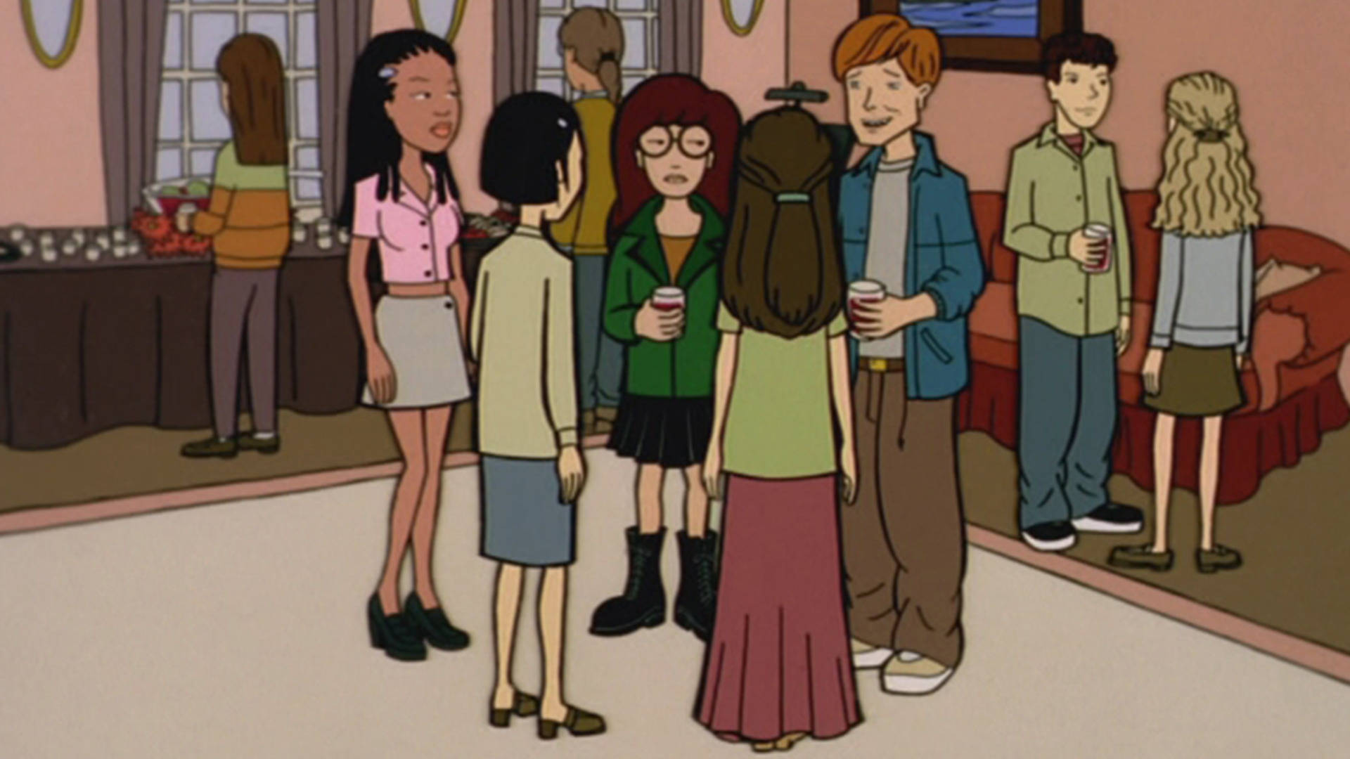 Daria In A Party Background