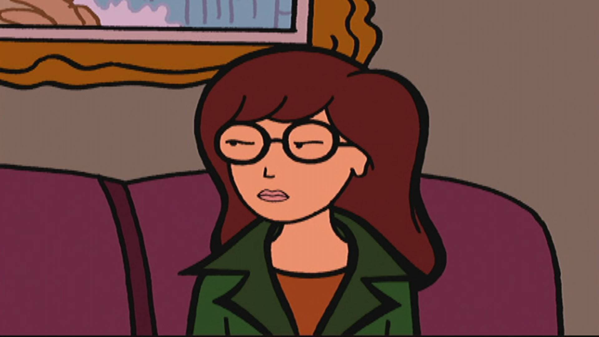 Daria In Purple Couch Background