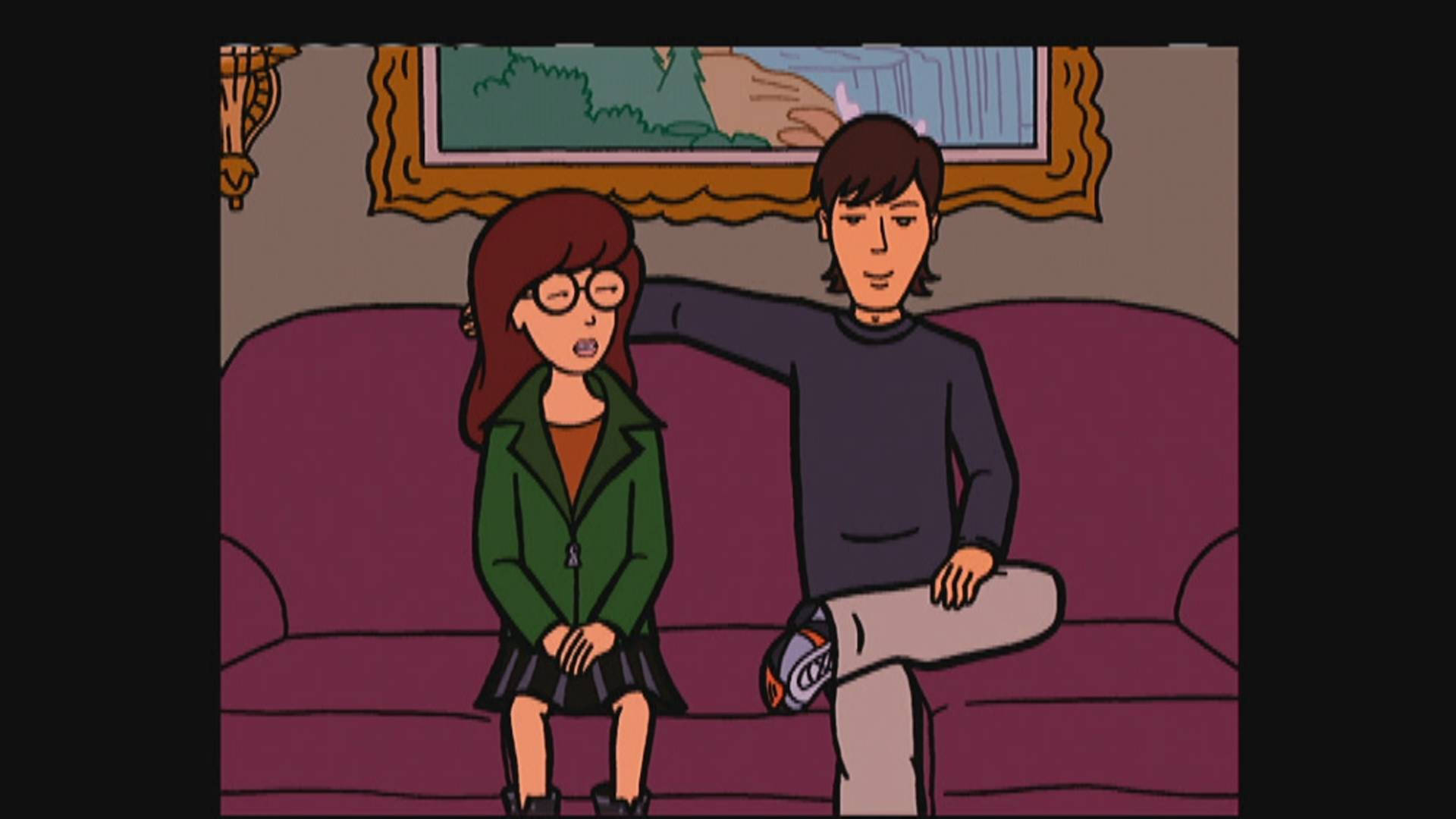 Daria With Boy In Sofa Background