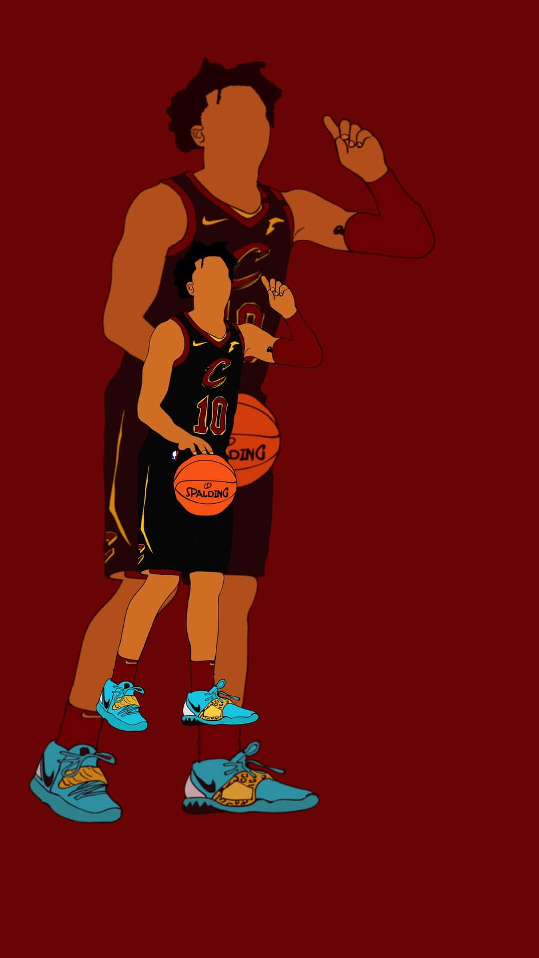 Darius Garland Cleveland Cavaliers Illustration Wallpaper