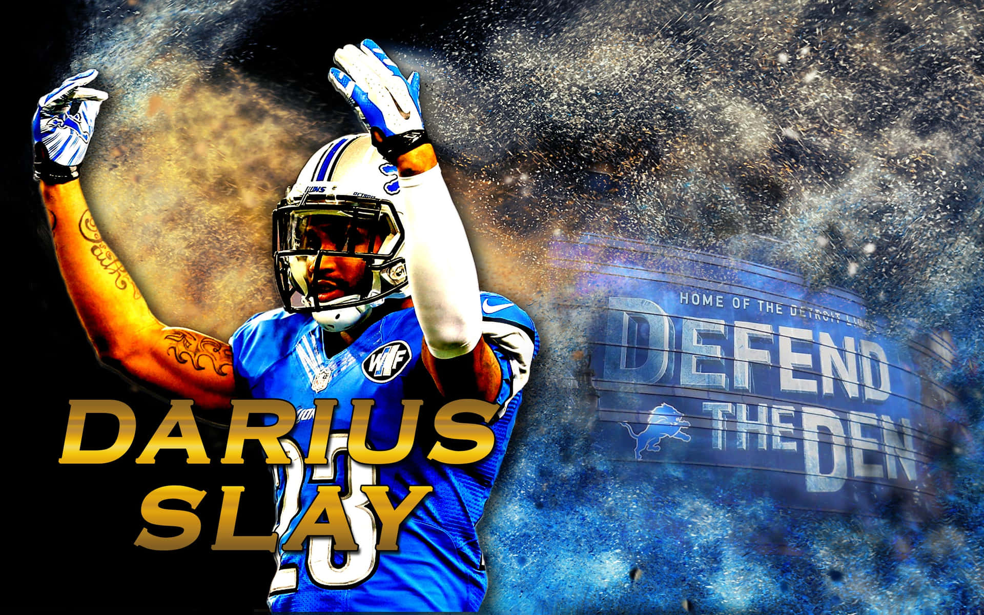 Darius Slay American Football Detroit Lions Digital Art Wallpaper