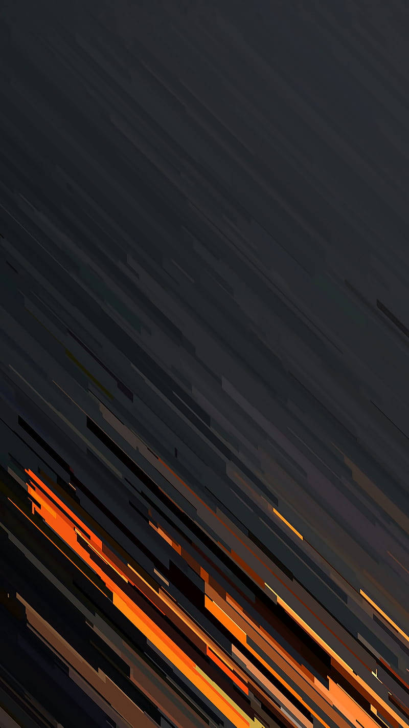 Dark Abstract Lines Orange Phone Wallpaper