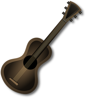 Dark Acoustic Guitar Graphic PNG