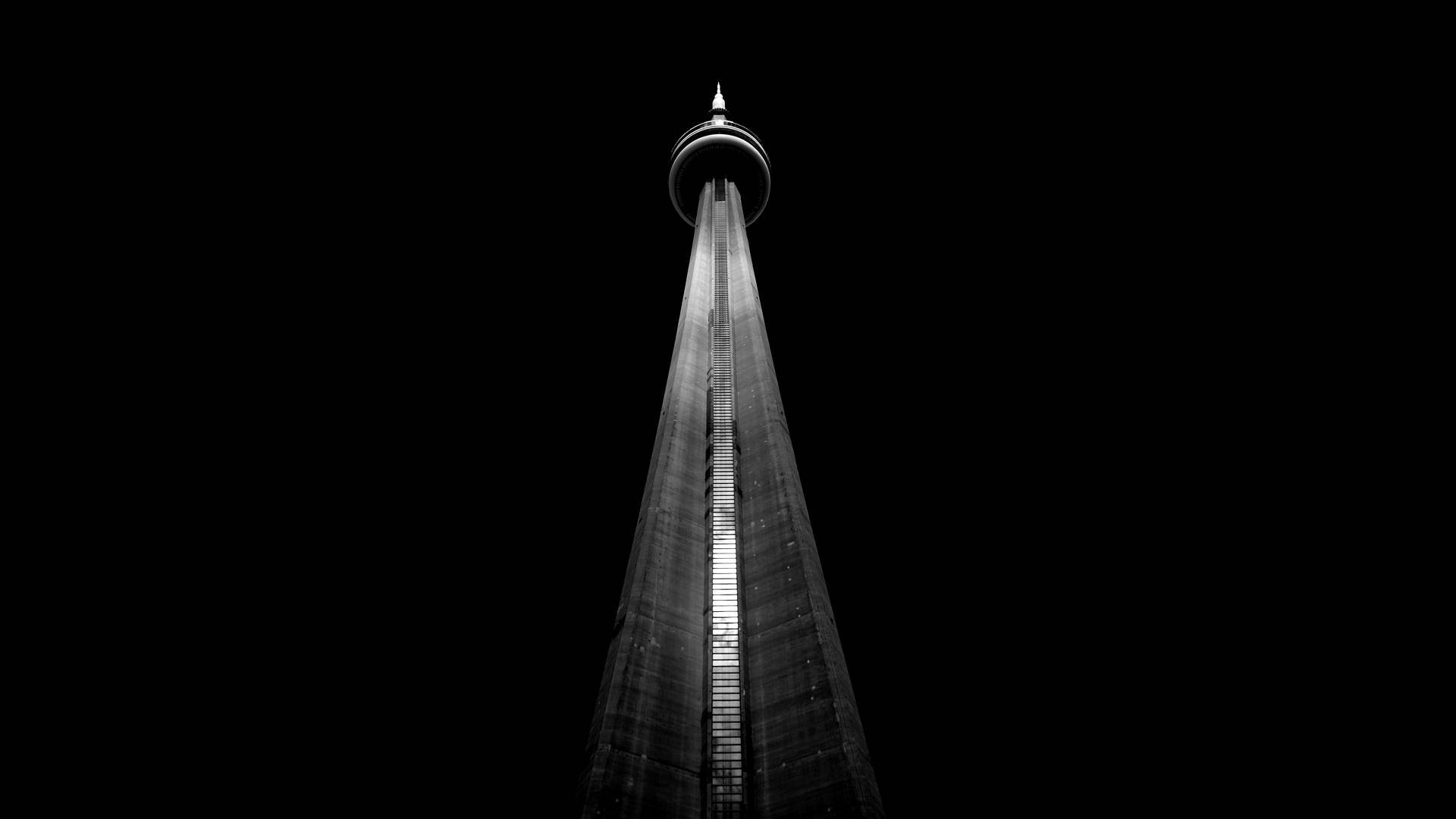Dark Aesthetic CN Tower Wallpaper