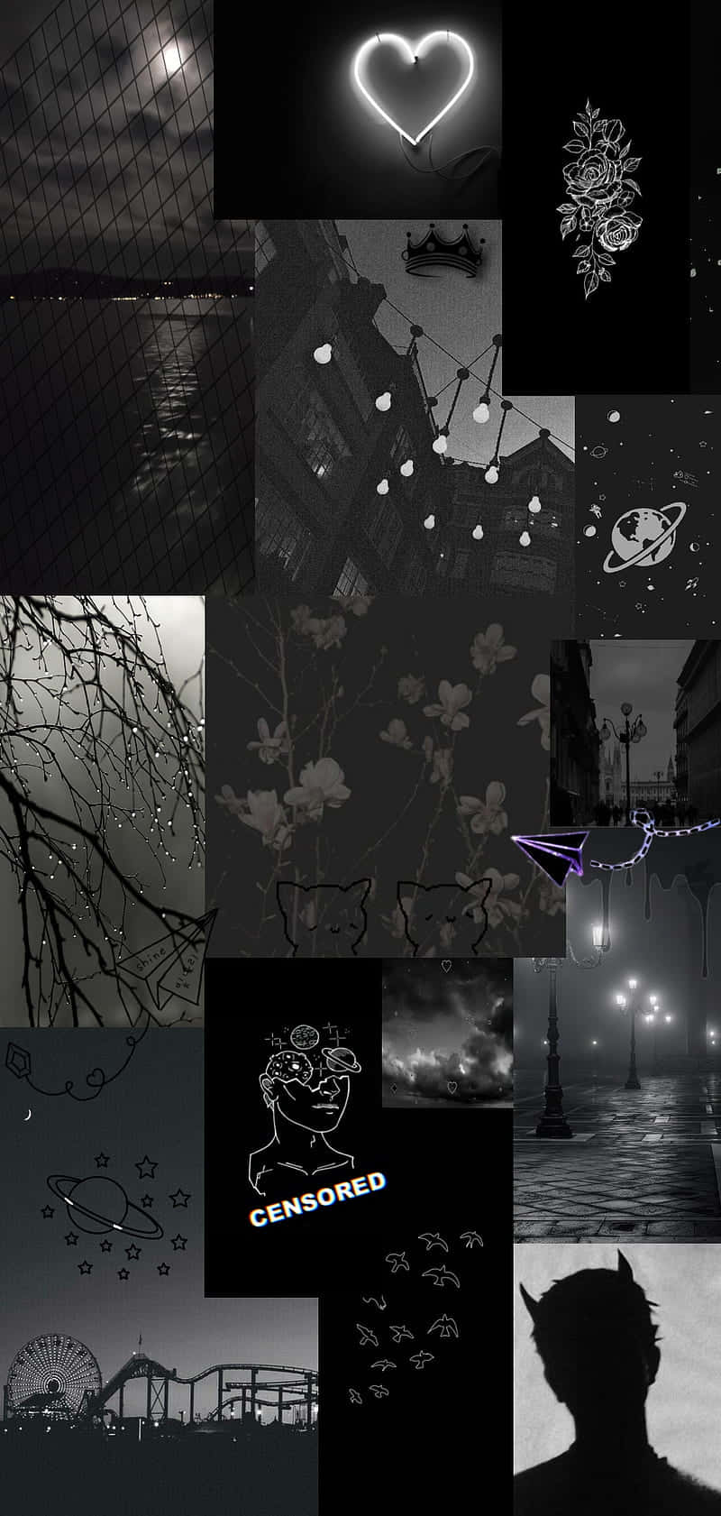 Dark_ Aesthetic_ Collage.jpg Wallpaper