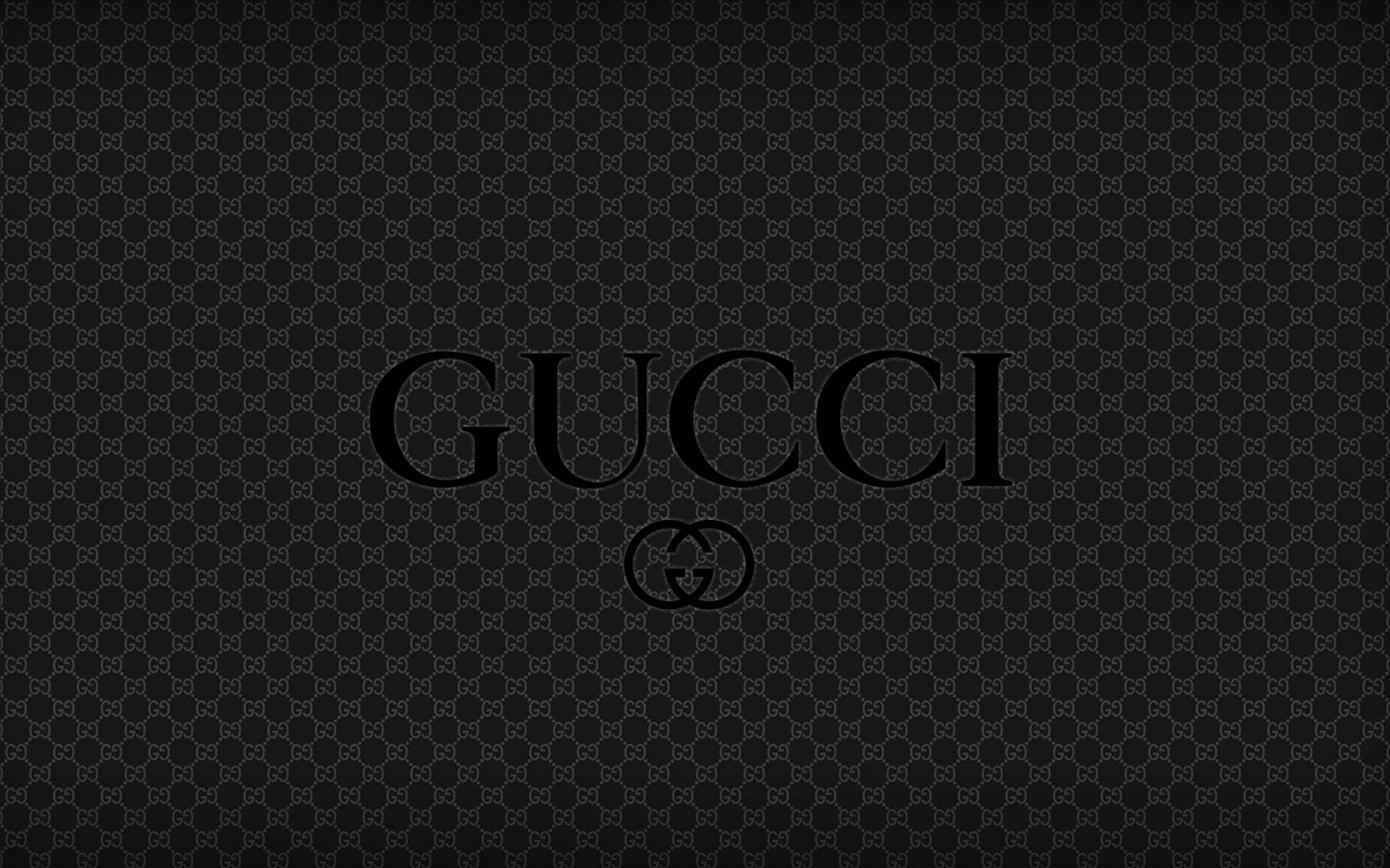 Dunklesästhetisches Gucci-muster Wallpaper