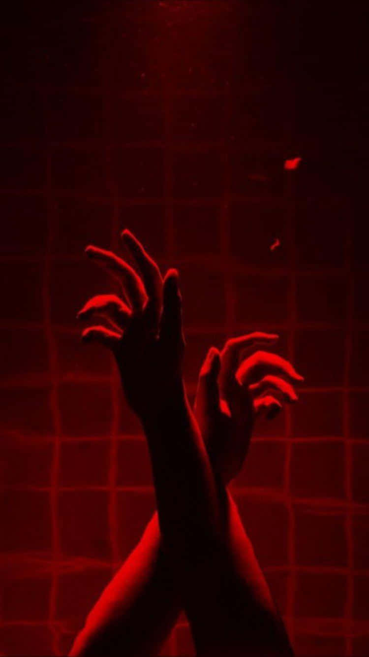 Red Dark Aesthetic Two Hands Picture