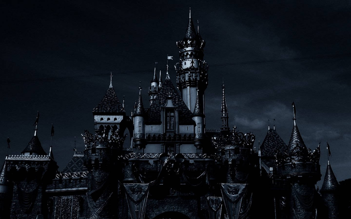 Dark Ages Castle At Night Wallpaper