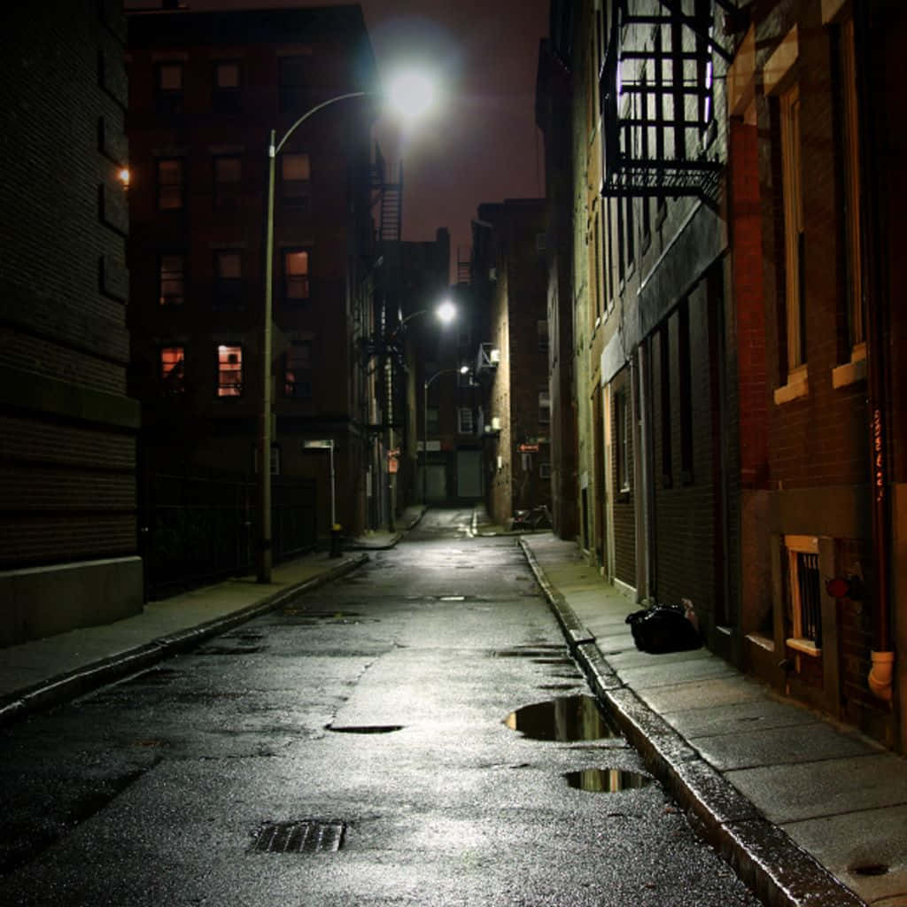 Mysterious Dark Alleyway Wallpaper