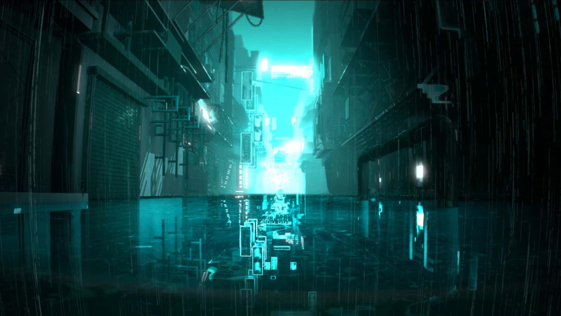 Mysterious Dark Alleyway in The City Wallpaper