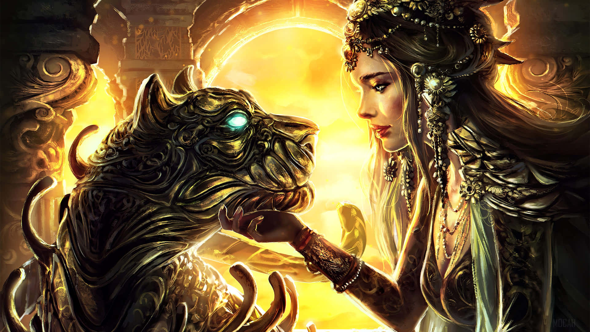 Dark Alliance - Mystical Heroes in Action Wallpaper
