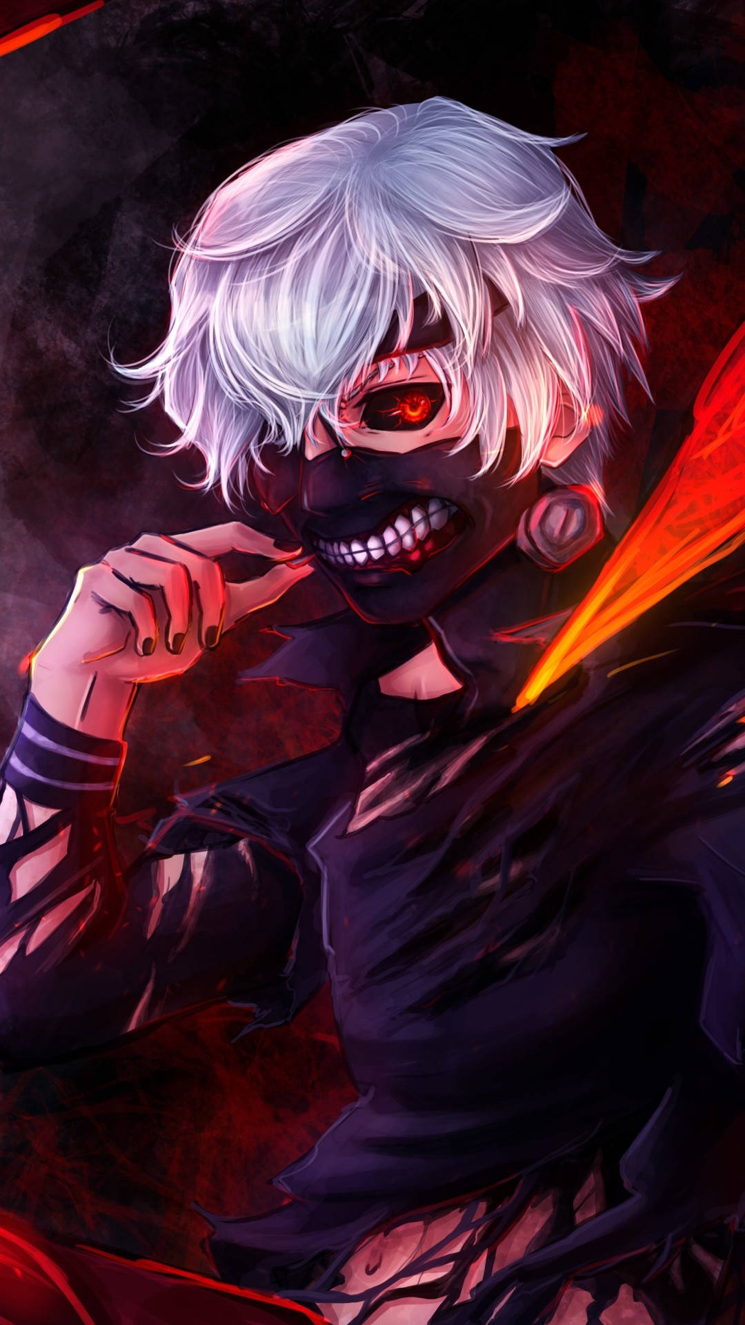 Dark And Creepy Tokyo Ghoul Iphone Background Wallpaper