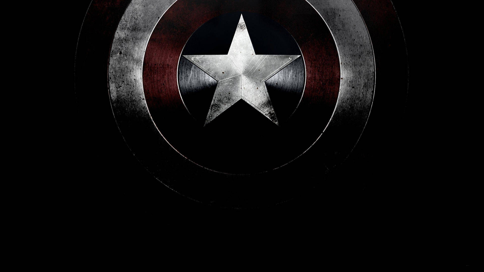 Mørk og snavset Captain America-skjold Wallpaper
